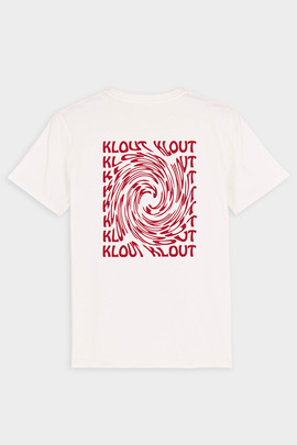  Camiseta Klout Tornado Blanco Vintage y Rojo