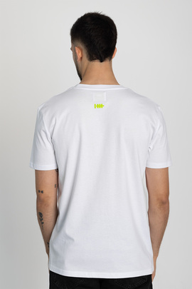  Camiseta Klout Neon Bordada Blanco