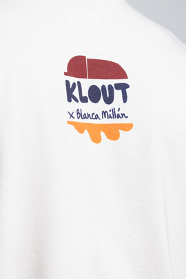  Camiseta Klout Blanca Millán II Beige Unisex