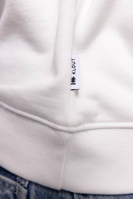  SUDADERA MID ZIP BLANCO ROTO