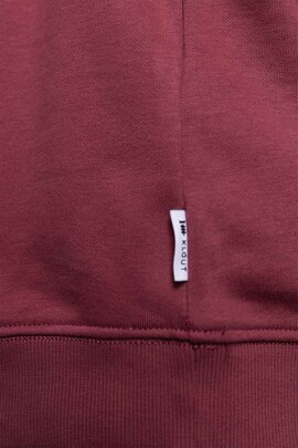  SUDADERA MID ZIP GRANATE