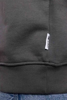  SUDADERA MID ZIP GRIS ANTRACITA