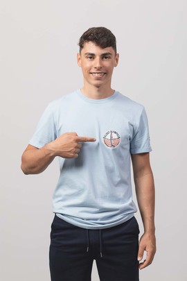  Camiseta Klout Olympics Caetano Horta Azul